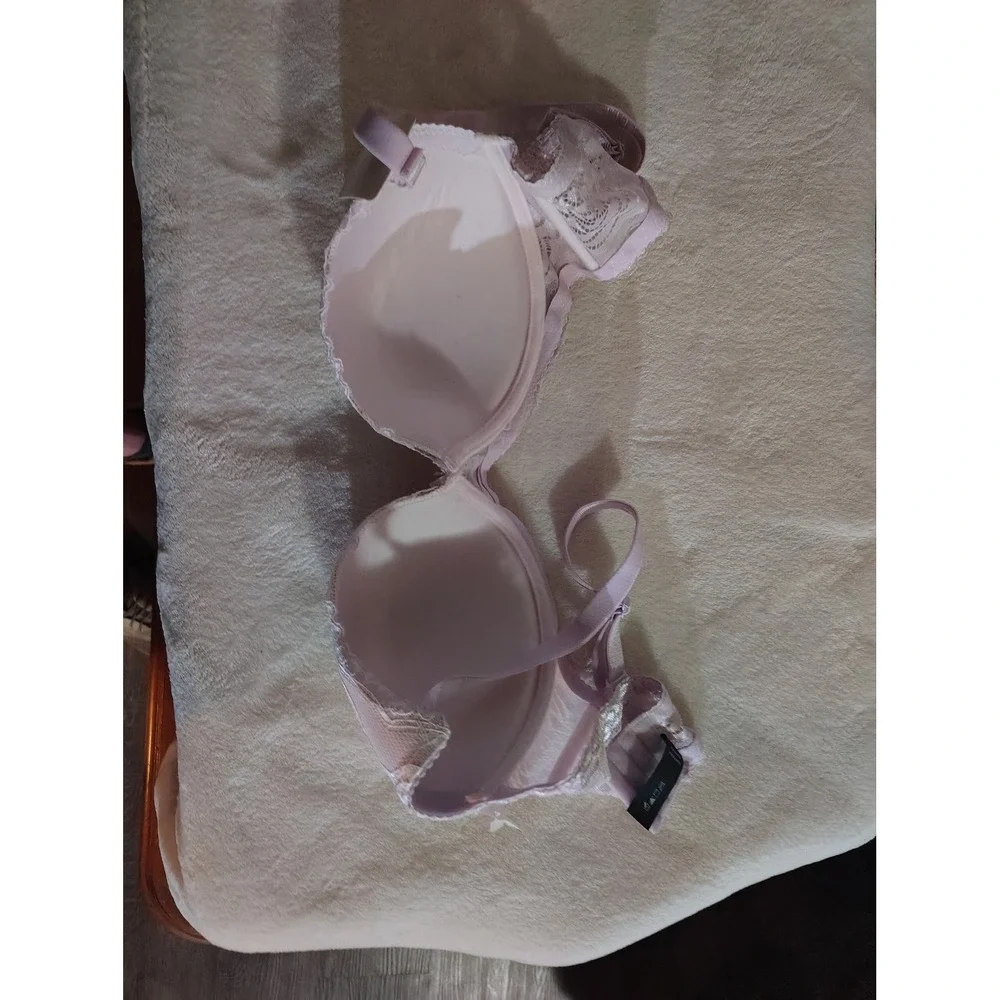 Rene Rofe Lavender Floral Lace Slight Push Up Bra 36D AB25834P18LAV - Picture 3 of 4
